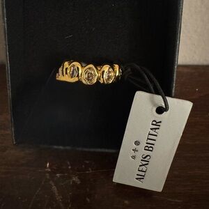 Alexis Bittar Molten Gold Marquis Crystal Band